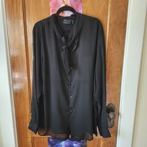 ASOS mens sheer bow button up